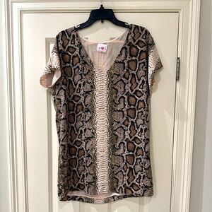 Buddy Love 💗 
SNAKESKIN Mini Chiffon Dress Animal Print XS